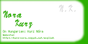 nora kurz business card
